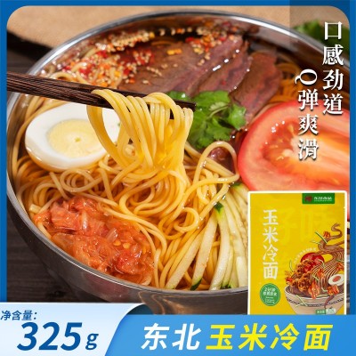 厂家批发玉米面朝族风味冷面325g/袋待煮面条东昂食品玉米冷面